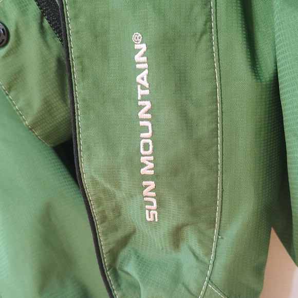 Sun Mountain Size XL Moonsoon Rain Jacket Green & Black Vacation Outdoors Hiking - Picture 7 of 11
